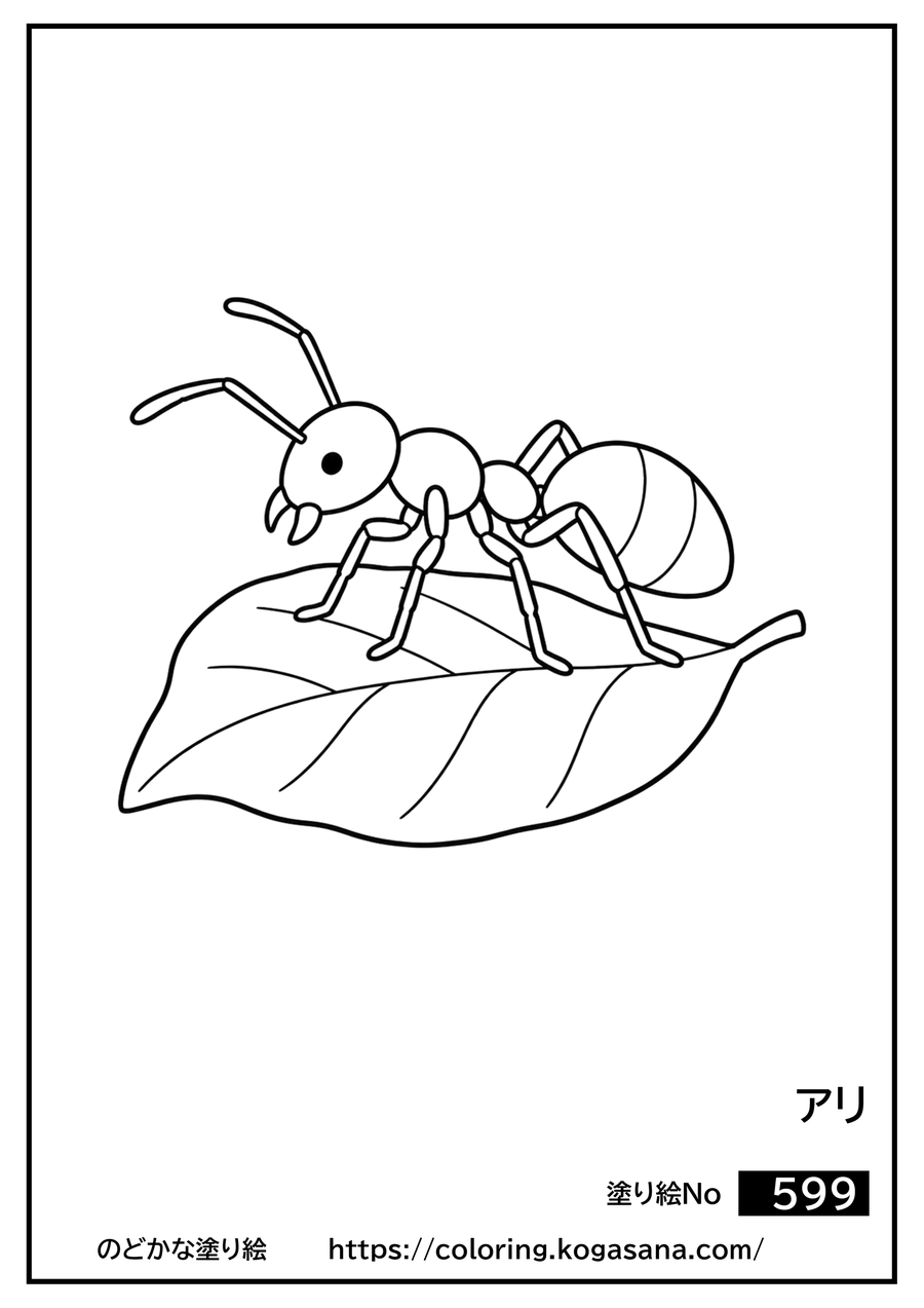 アリの塗り絵