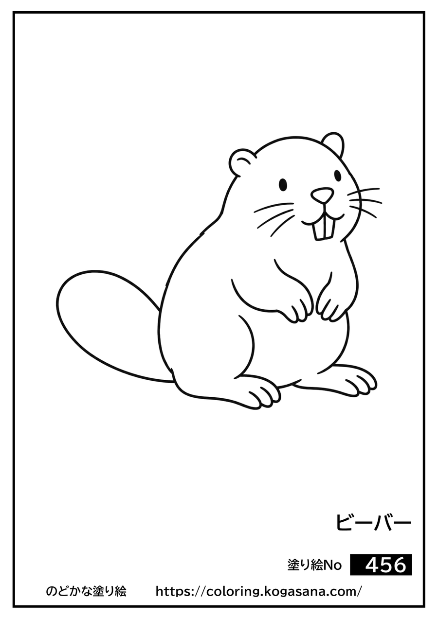 ビーバーの塗り絵