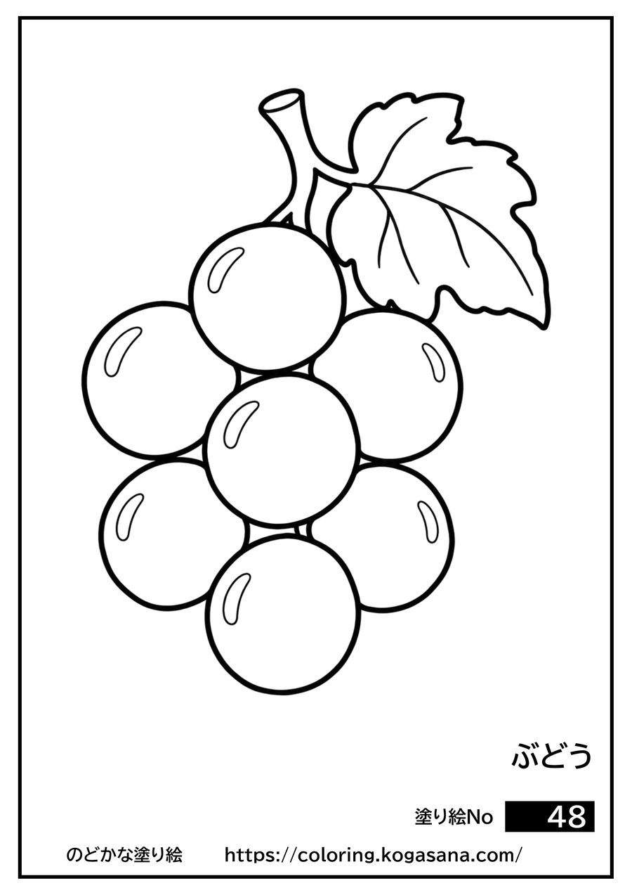 ぶどうの塗り絵