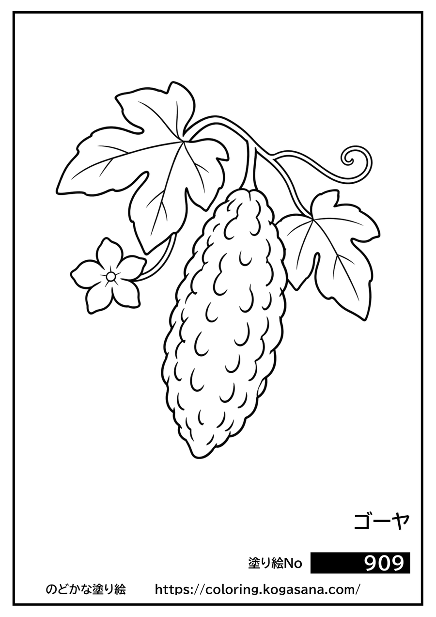 ゴーヤの塗り絵