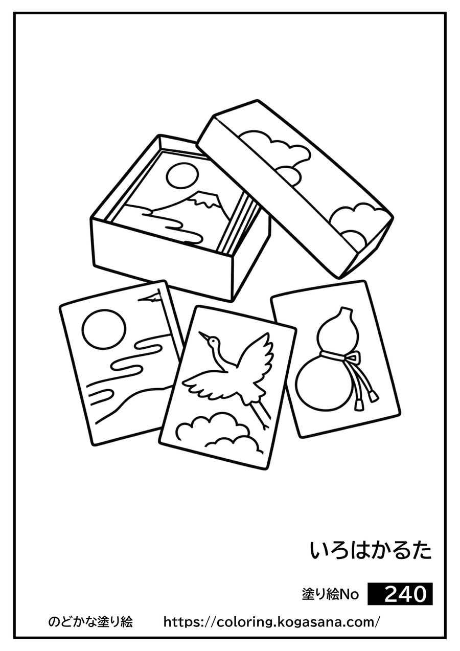 いろはかるたの塗り絵