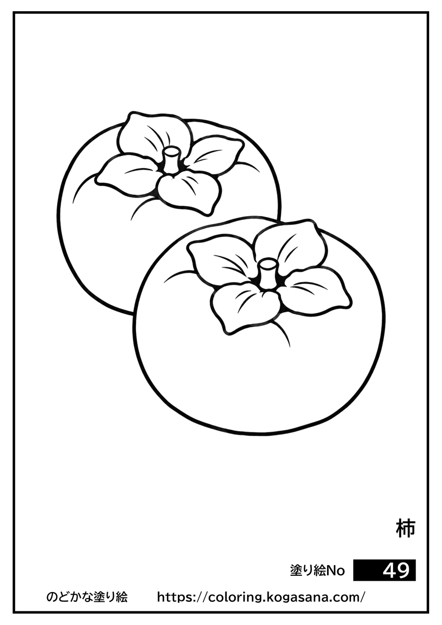 柿の塗り絵