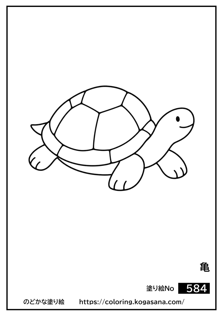 亀の塗り絵