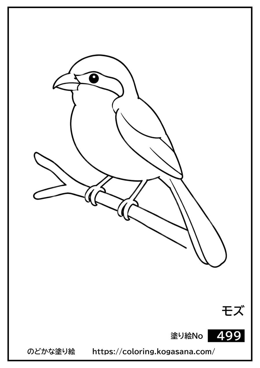 モズの塗り絵
