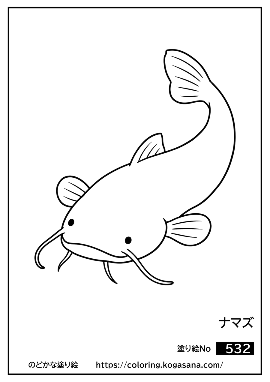 ナマズの塗り絵