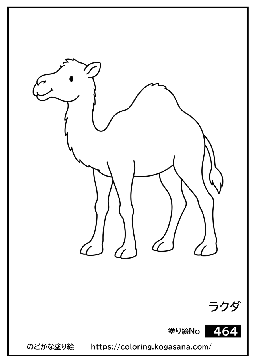 ラクダの塗り絵