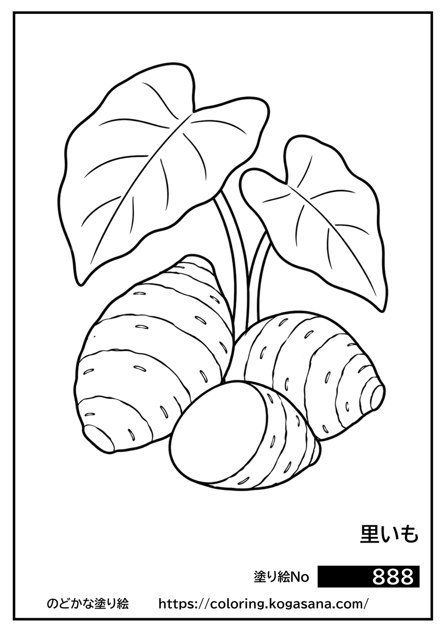 里いもの塗り絵