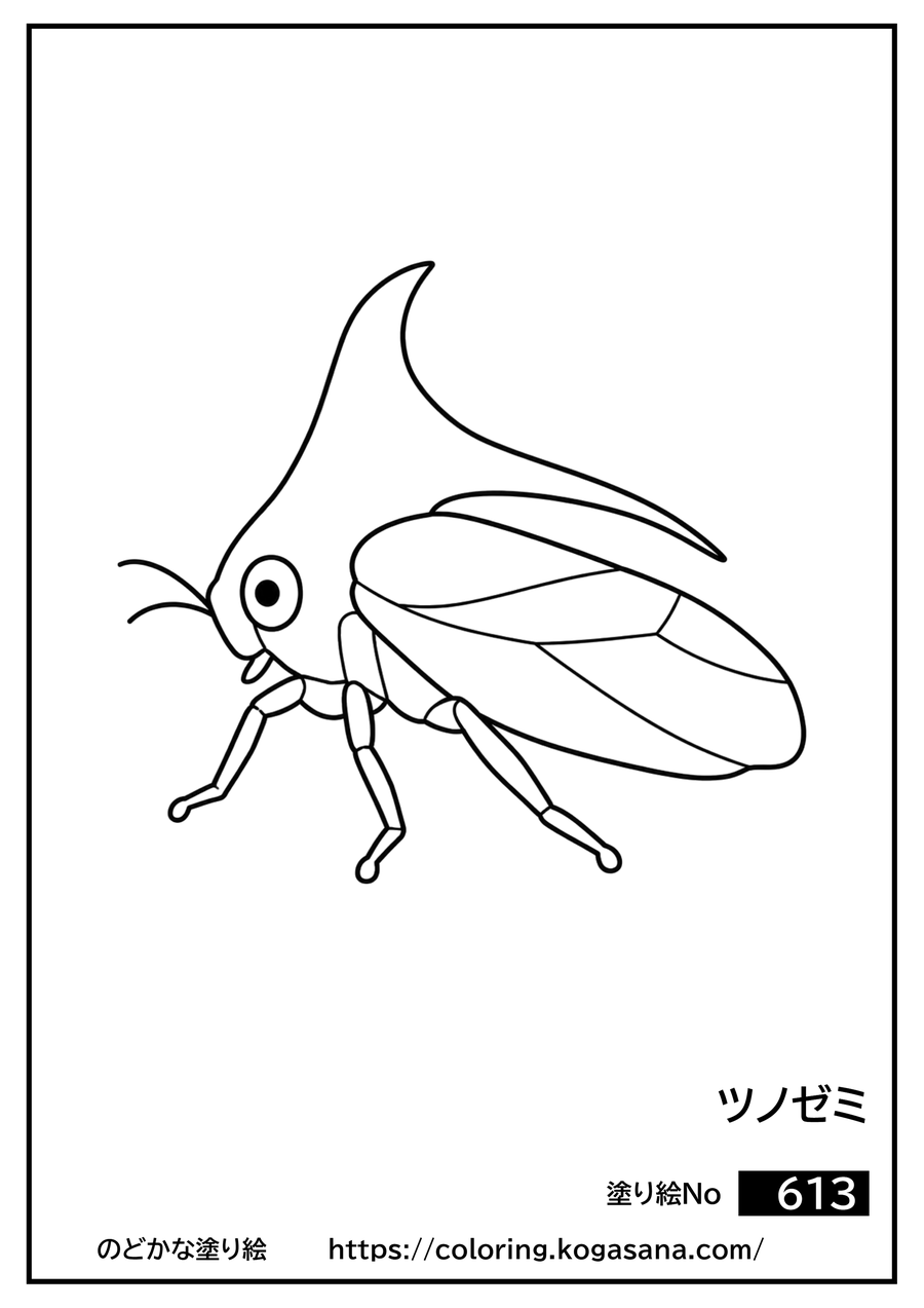 ツノゼミの塗り絵