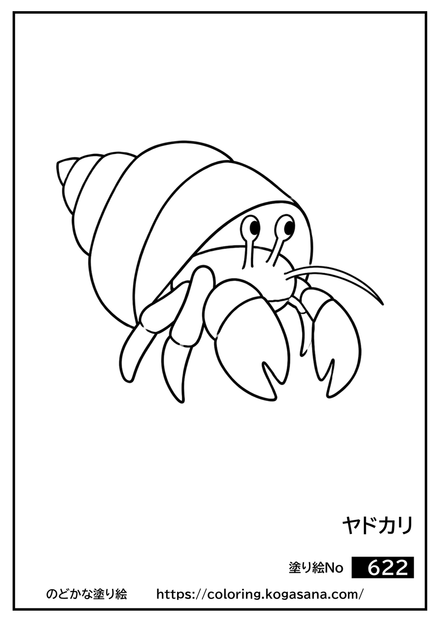 ヤドカリの塗り絵